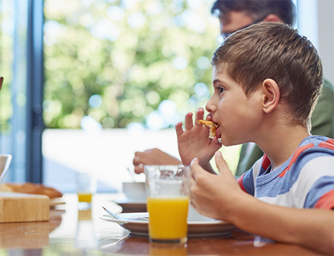 Boy eating